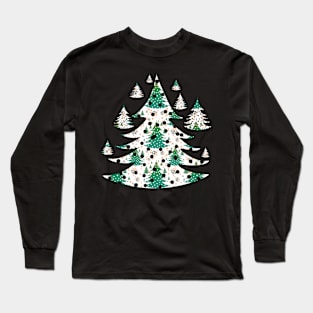 Christmas Wallpaper Green Long Sleeve T-Shirt